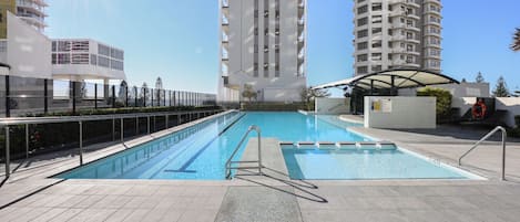 A heated pool