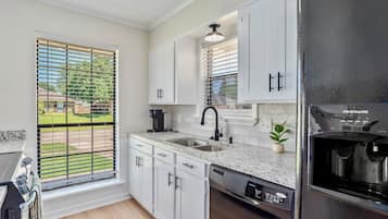 Microwave, stovetop, dishwasher