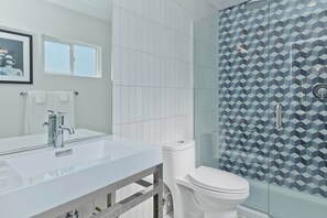 Designer toiletries, hair dryer