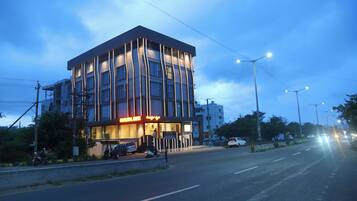 Front of property – evening/night