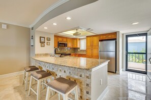 Fridge, microwave, dishwasher, coffee/tea maker - Panoramic Gulf Views: Renovated Fort Myers Condo! (Fort Myers)