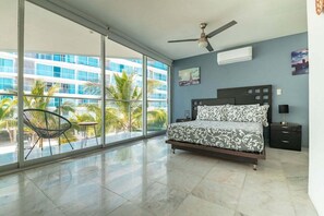 1 bedroom, desk, iron/ironing board, travel cot