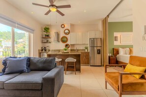 1 bedroom, iron/ironing board, Internet, bed sheets - Romantic Zone –Chic Condo: Views, Style & Location 1BD Condo for rent in Old T (Puerto Vallarta)