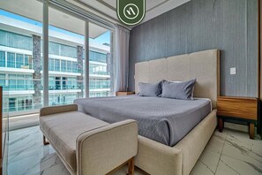 2 bedrooms, desk, iron/ironing board, travel cot