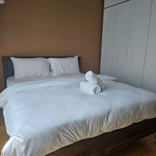 Superior Apartment, 2 Bedrooms, Balcony, City View | Desk, laptop workspace, iron/ironing board, free WiFi