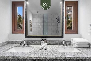 Shower, hair dryer, towels - Stylish 2 BR Condo in Romantic Zone - Rooftop Pool (Puerto Vallarta)