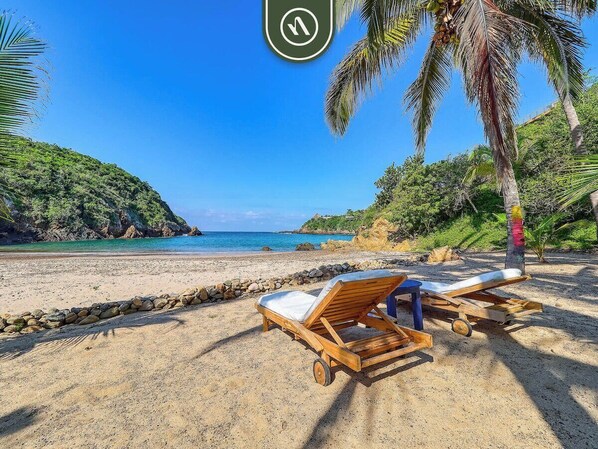 Accommodatie ligt op het strand