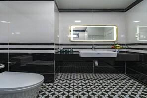 Dusch, bidé och handdukar