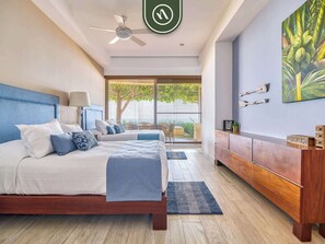 4 bedrooms, desk, iron/ironing board, travel cot