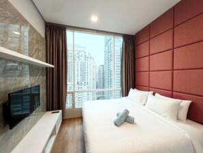 슈피리어 아파트, 침실 3개, 주방, 시내 전망 | 책상, 노트북 작업 공간, 다리미/다리미판, 무료 WiFi