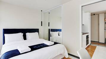 1 slaapkamer, een bureau, een strijkplank/strijkijzer, gratis wifi