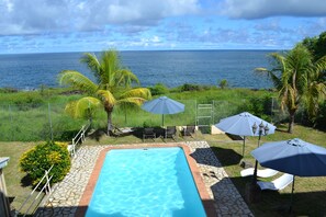 Pool - Apartment with breathtaking sea views. Ten minutes from the beach and shops. (Flic en Flac)