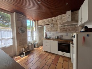 Fridge, microwave, dishwasher, coffee/tea maker