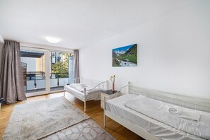 2 dormitorios, tabla de planchar con plancha, wifi y ropa de cama