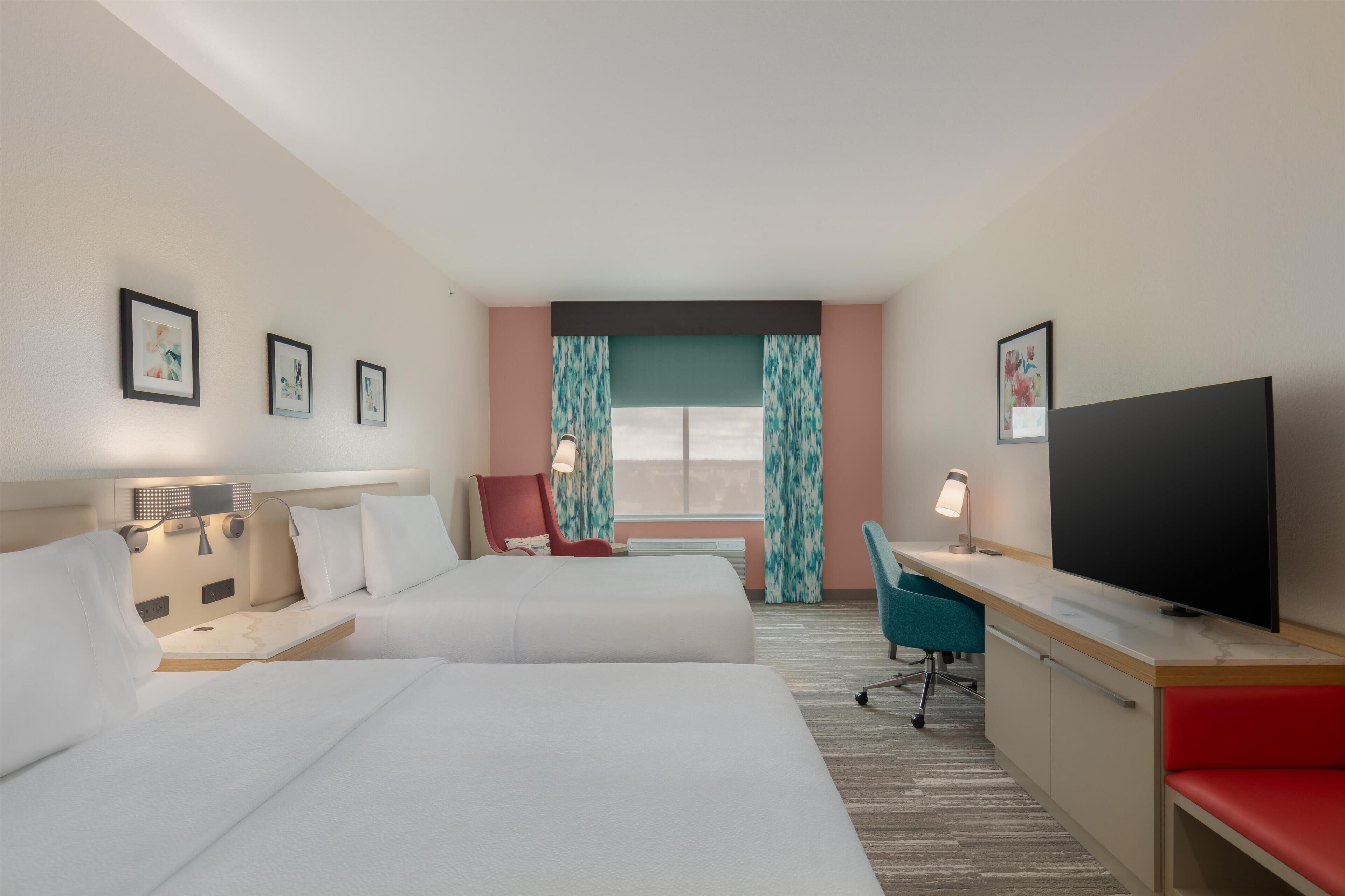 Room, 2 Queen Beds, Accessible (Hearing) | Hypo-allergenic bedding, iron/ironing board, cots/infant beds