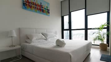 Superior Apartment, 3 Bedrooms, Balcony, City View | Desk, laptop workspace, iron/ironing board, free WiFi