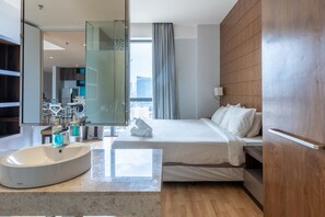 Superior Apartment, 3 Bedrooms, City View | Desk, laptop workspace, iron/ironing board, free WiFi