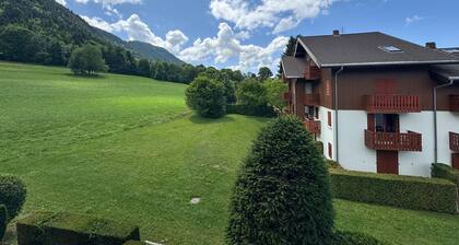 Ski-in apartment in Bernex with balcony and parking