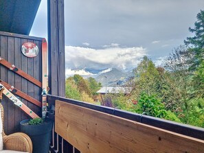 Property grounds - 2-room duplex with balcony and Wifi facing Mont Blanc (Combloux)