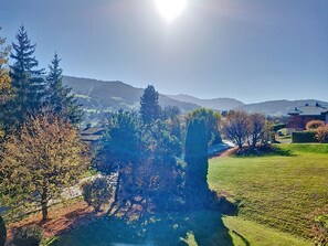 Property grounds - 2-room duplex with balcony and Wifi facing Mont Blanc (Combloux)