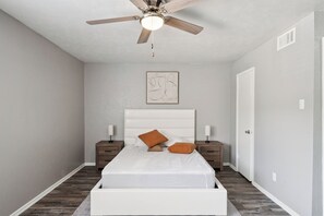 Desk, iron/ironing board, travel cot, free WiFi