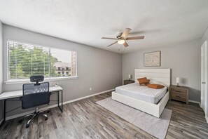 Desk, iron/ironing board, travel crib, free WiFi