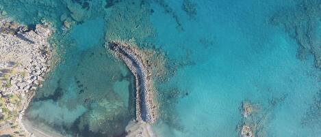 Beach nearby, sun-loungers, beach towels