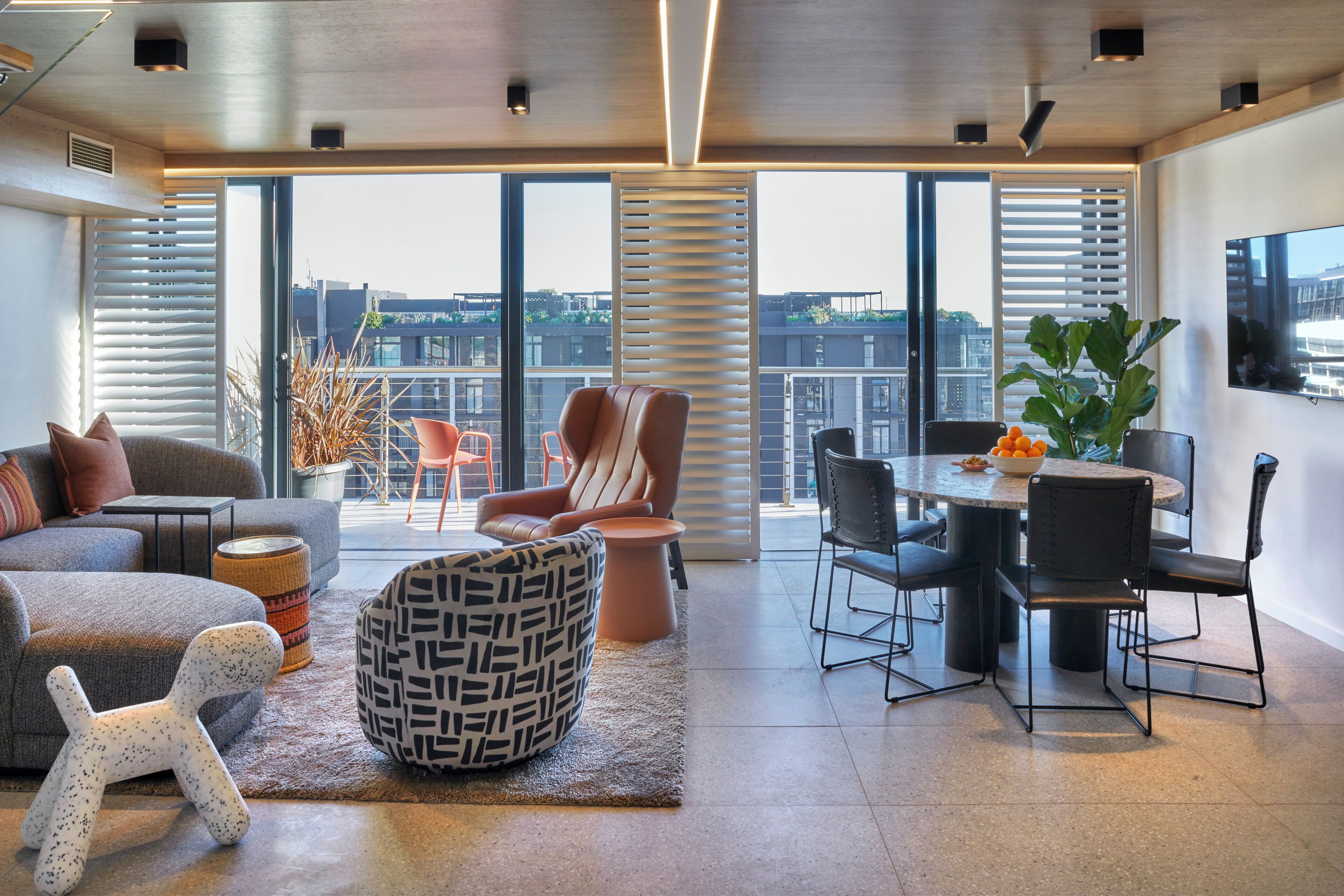 Penthouse, 3 slaapkamers, uitzicht op bergen | Woonruimte