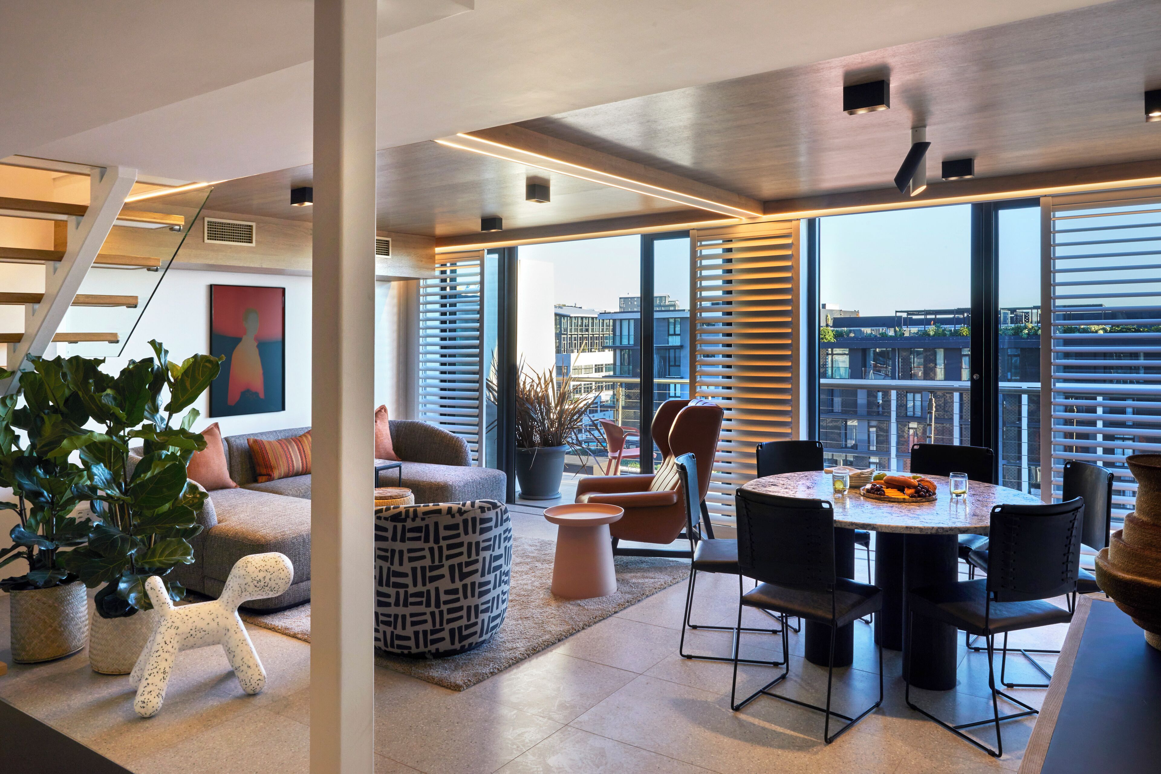 Ático, 3 habitaciones, vistas a la montaña | Zona de estar