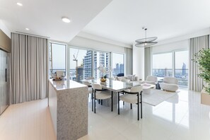 Luxury Apartment, Balcony, Marina View | Living area | Toys