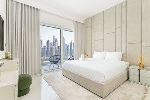 Luxury Apartment, Balcony, Marina View | In-room safe, blackout drapes, iron/ironing board, free WiFi