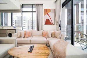 Appartement Exécutif, balcon, vue ville | Salle de séjour