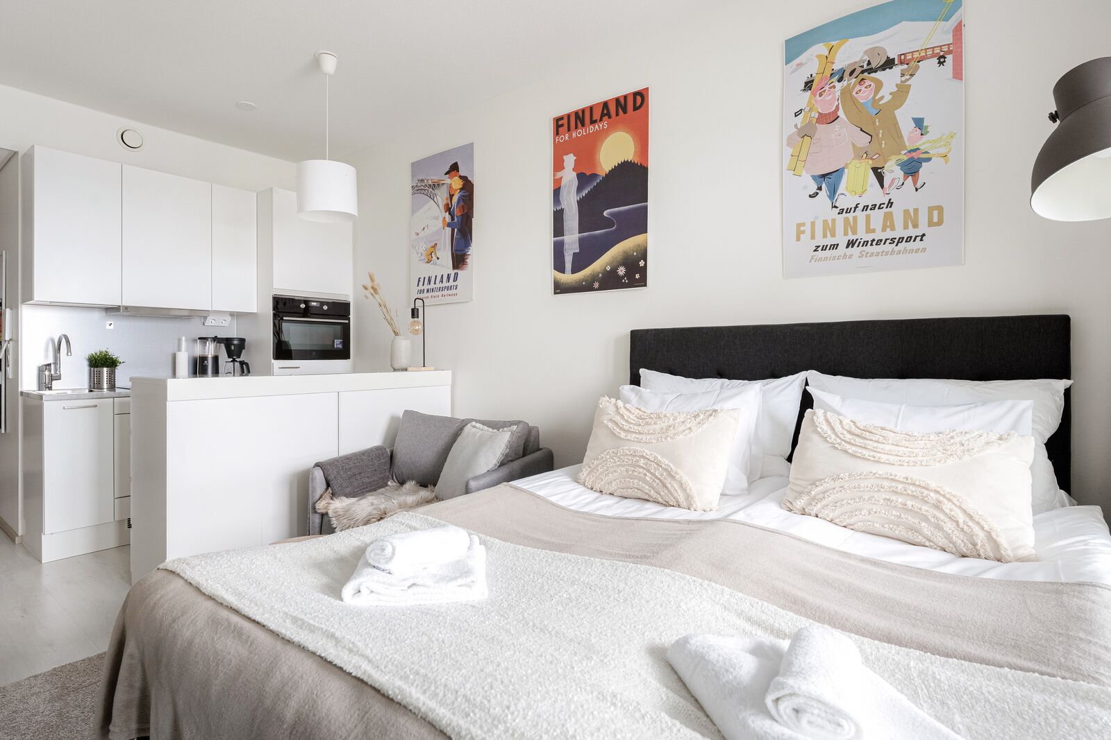 Individually decorated, individually furnished, desk, laptop workspace