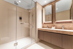 Luxury Apartment, 2 Bedrooms, Non Smoking, Sea View | Bathroom - Designer 2BR Grand Bleu by Elie Saab (Dubai)