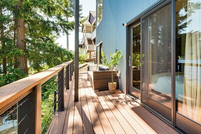 現代峰湖度假 - 寬敞的露台和景觀