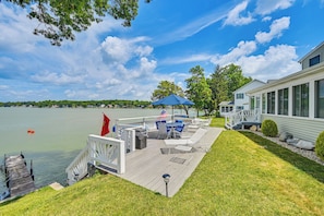 Front of property - Indoor Hot Tub: Large Family Haven on Sylvan Lake (Rome City)