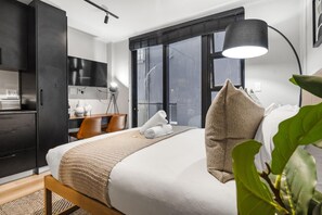 1 室のベッドルーム、アイロン / アイロン台、WiFi、ベッドシーツ