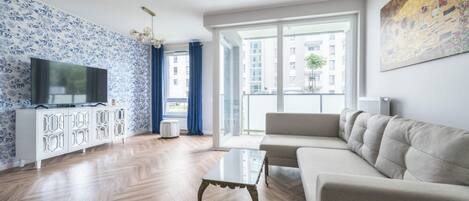 Comfort-Apartment, Balkon | Bügeleisen/Bügelbrett, kostenloses WLAN