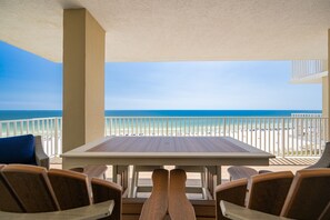 Outdoor dining - Romar Place 701 3 Bedroom Condo (Orange Beach)