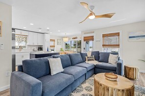 House, 3 Bedrooms | Living area | Smart TV - 197 Beach Daze: 3br Pool Home, W/ Deeded Beach Access! 3 Bedroom Home (Fort Myers Beach)