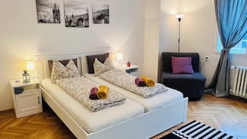 1 bedroom, iron/ironing board, travel crib, free WiFi