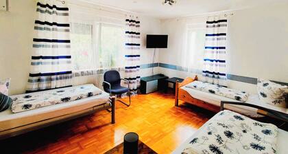Garden view - apartment for up to 6 people.
