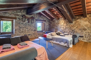 6 habitaciones, escritorio, tabla de planchar con plancha y wifi