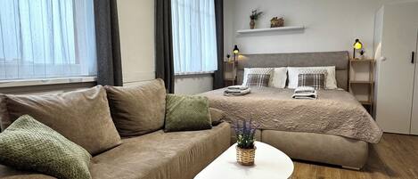 1 Schlafzimmer, Bügeleisen/Bügelbrett, kostenloses WLAN, Bettwäsche