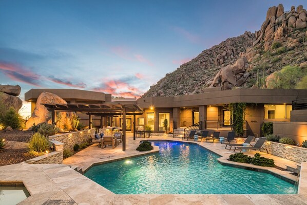 A heated pool