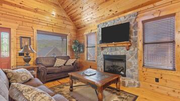 TV, fireplace, DVD player