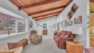 TV, DVD player, books