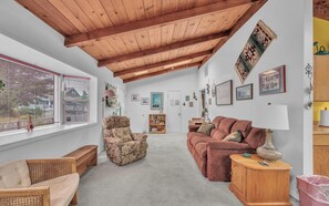 TV, DVD player, books