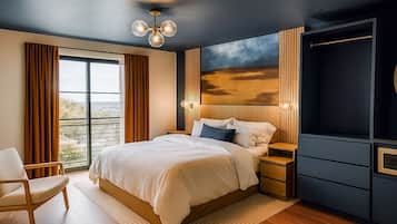 Room, 1 King Bed | Iron/ironing board, free WiFi