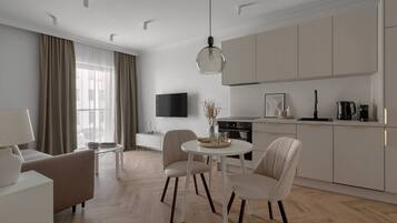 Suite | Individuelt design, mørklægningsgardiner, strygejern/strygebræt